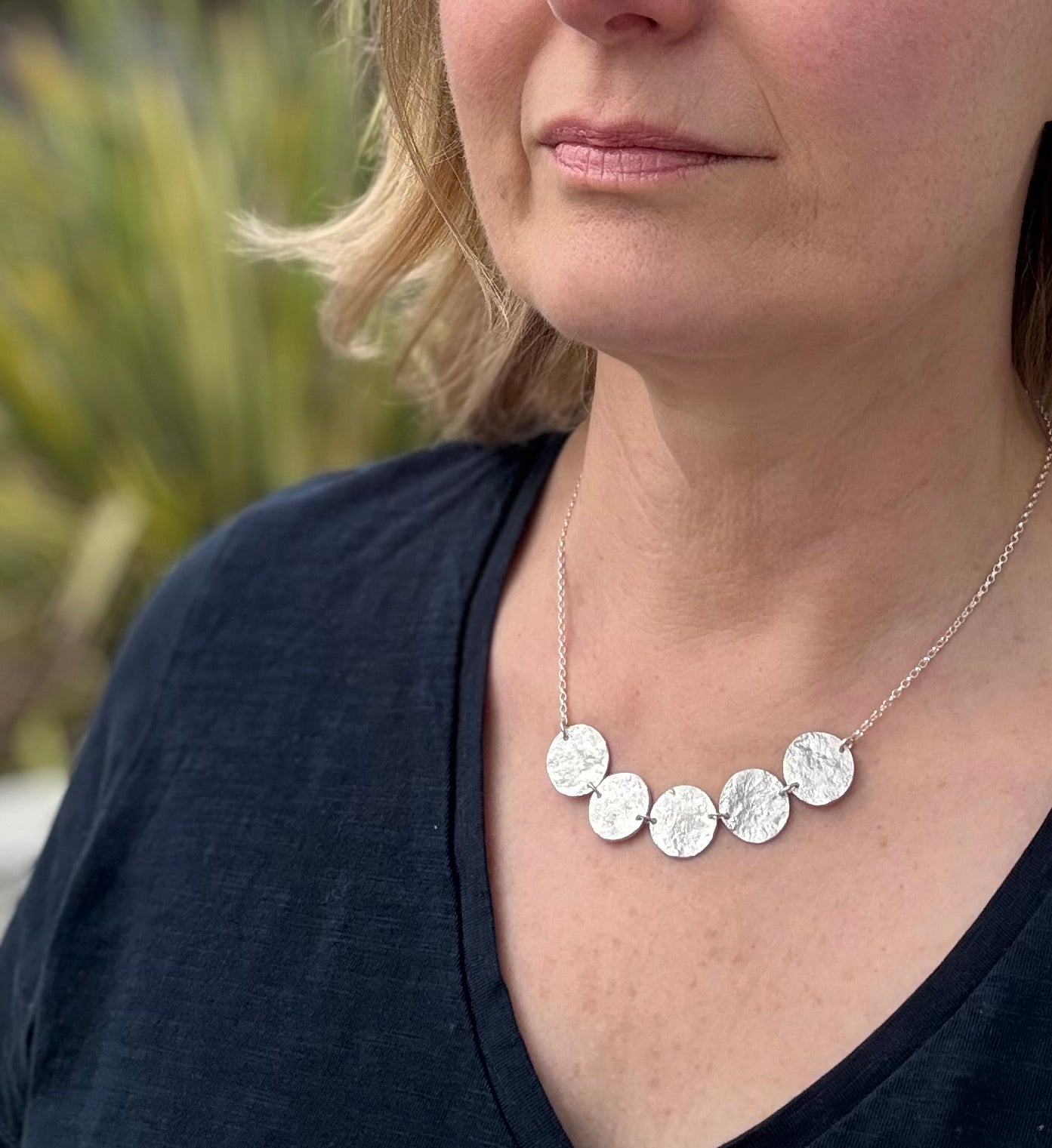 Reticulated Silver Necklace