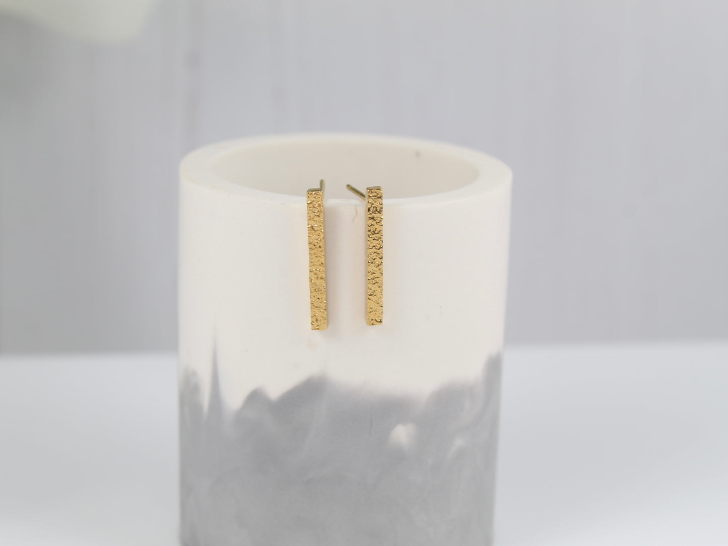 Sandbar Silver or Gold Stud Earrings