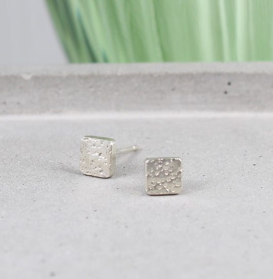Mini Silver Sand Texture Studs