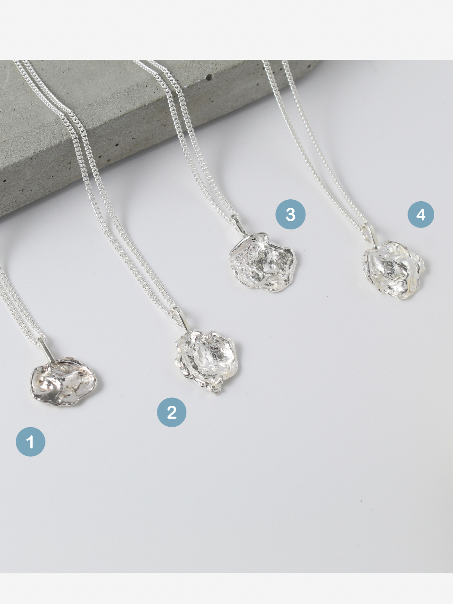 Unique Water Cast Sterling Silver Pendant