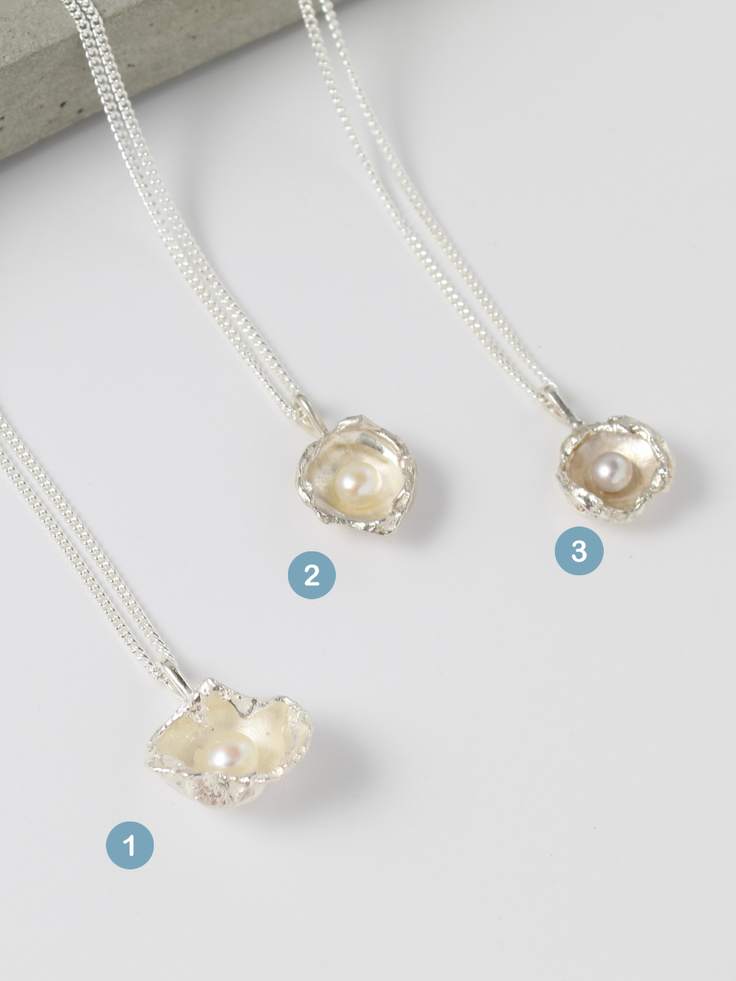 Oyster & Pearl Silver pendant