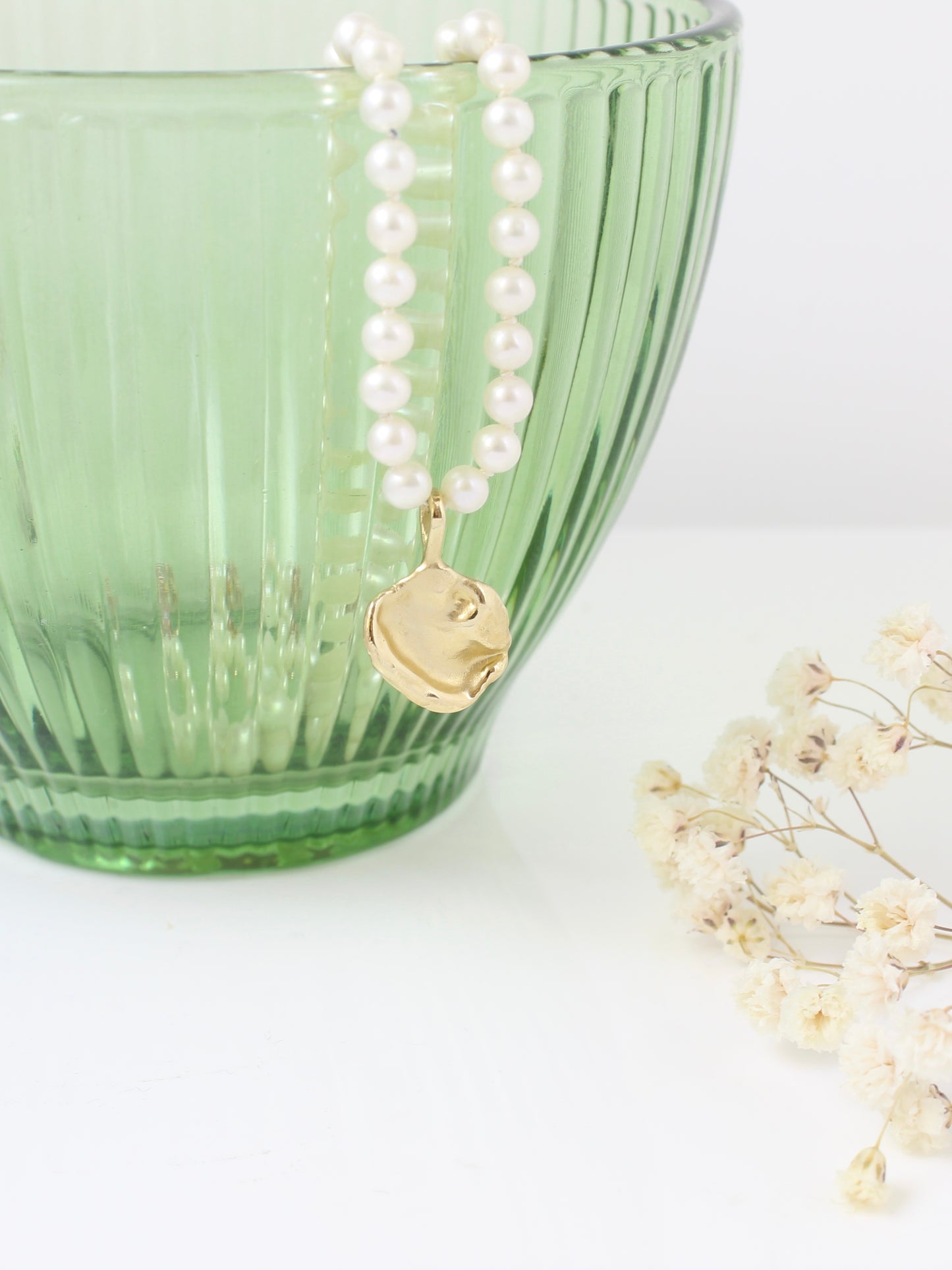 Freshwater Pearl and Gold Necklace