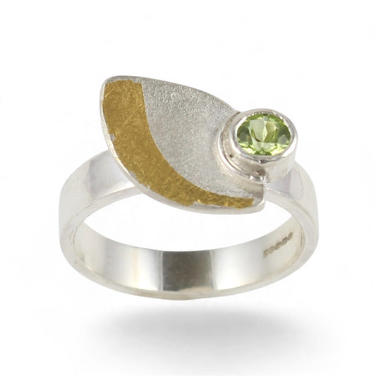 Silver and Peridot Ring