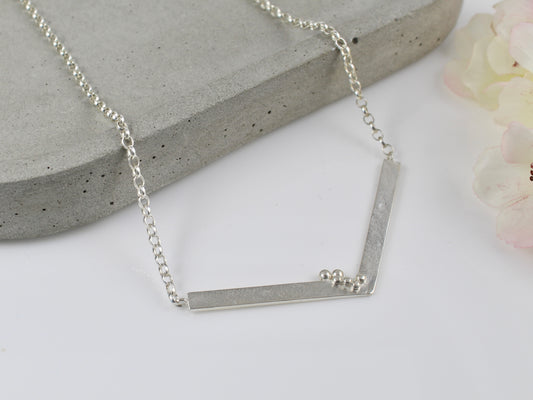 Silver Chevron necklace