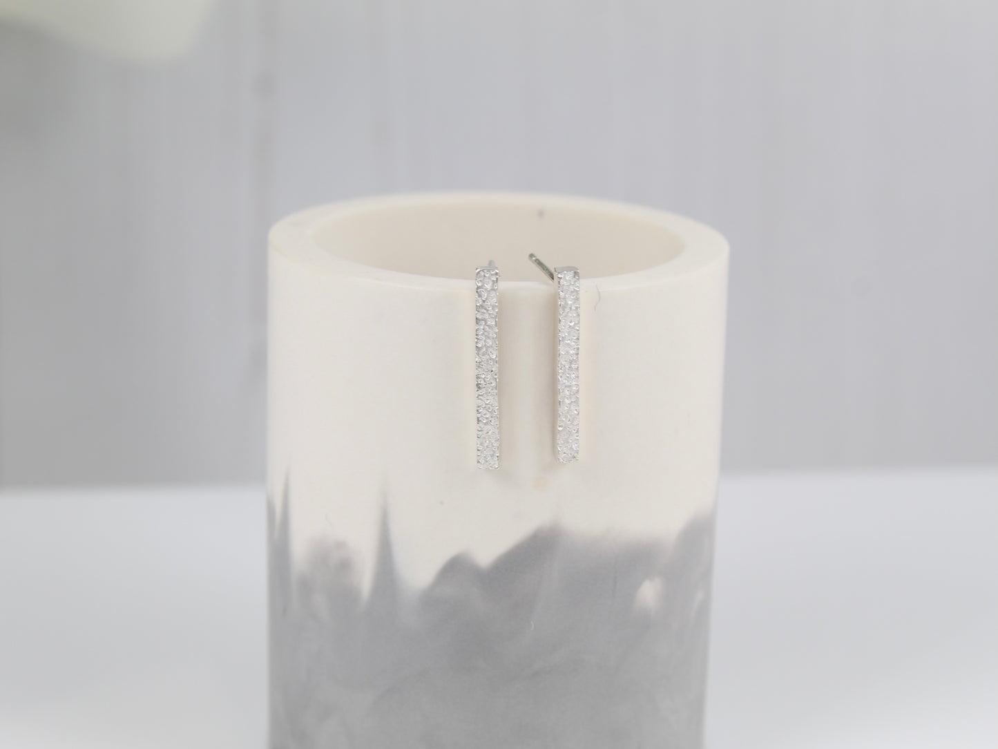 Sandbar Silver or Gold Stud Earrings