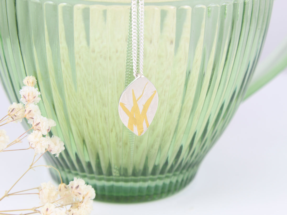 Silver Seagrass Pendant