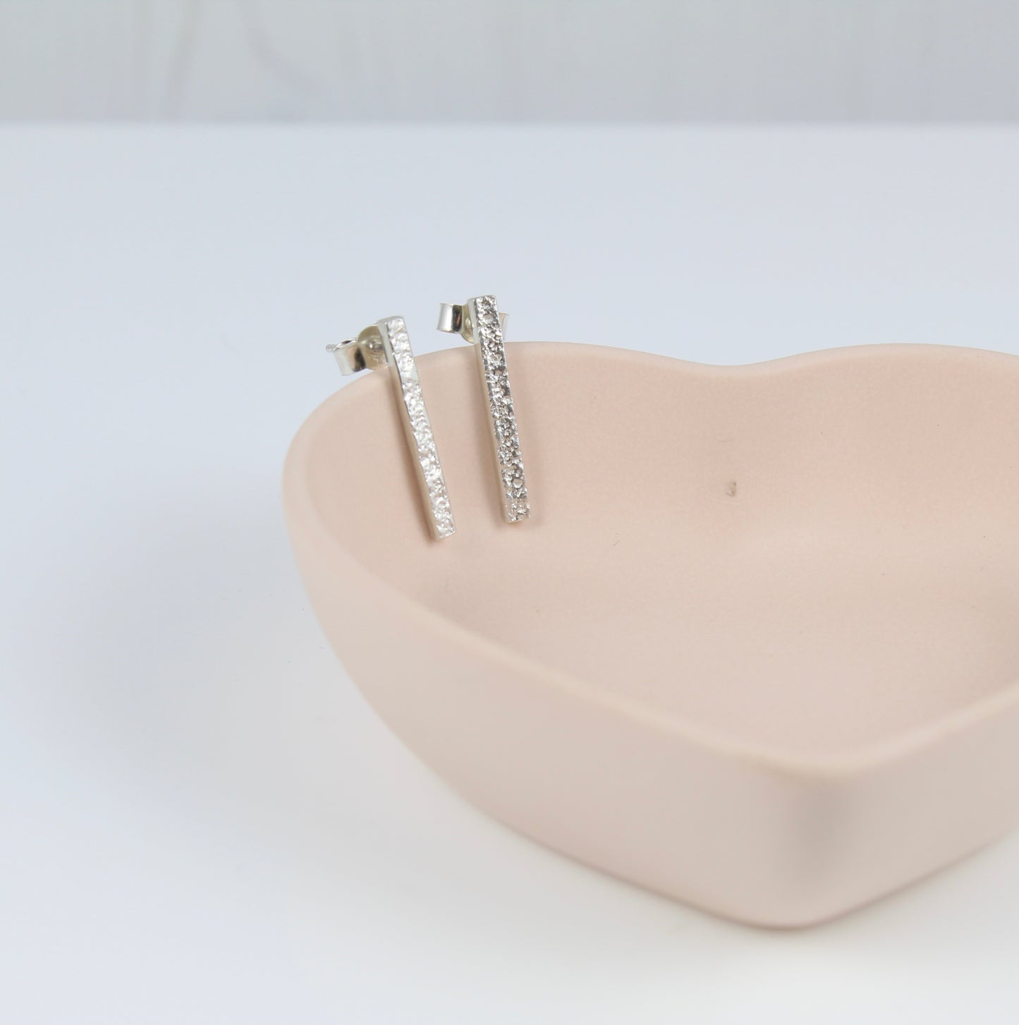 Sandbar Silver or Gold Stud Earrings