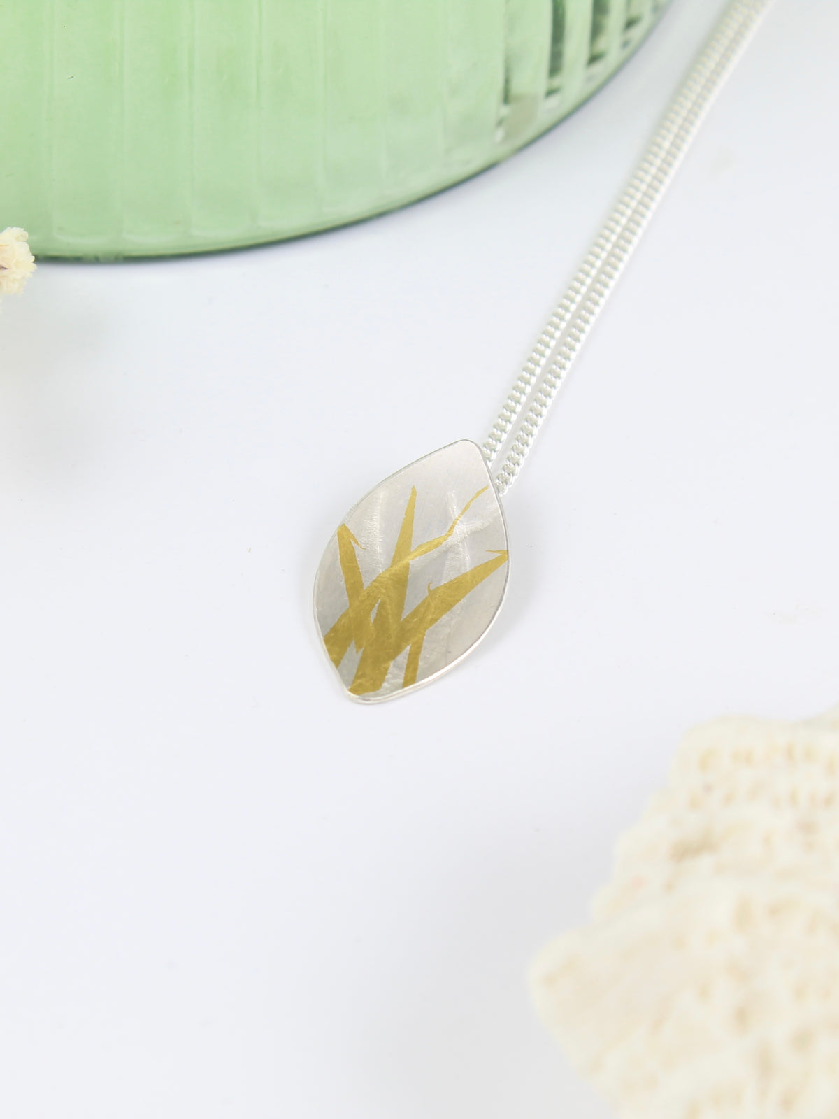 Silver Seagrass Pendant