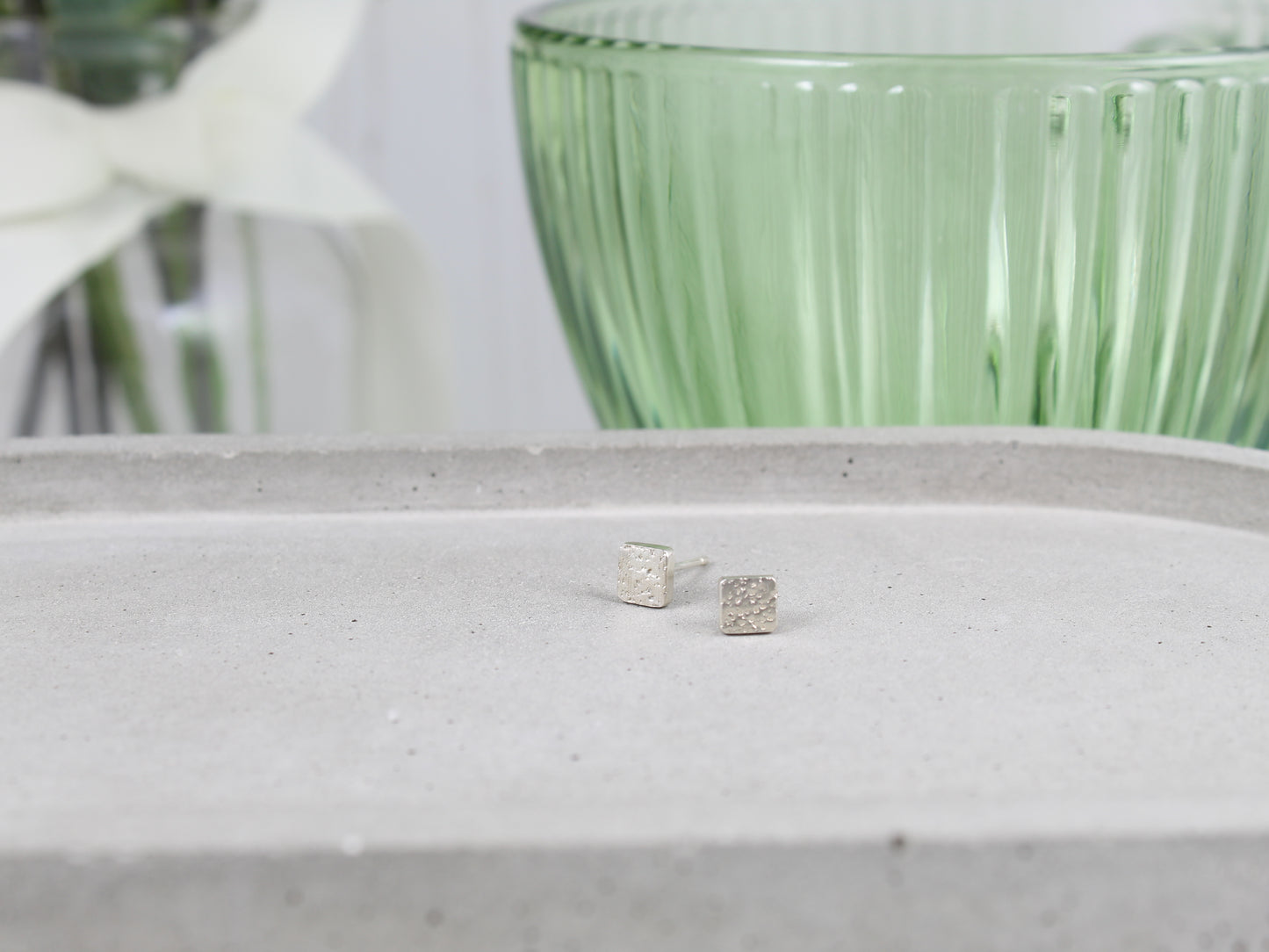 Mini Silver Sand Texture Studs