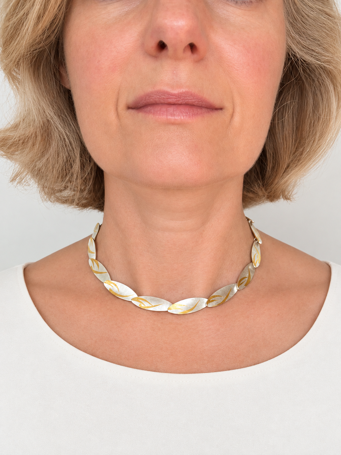 Tiered Silver Strand Choker Necklace