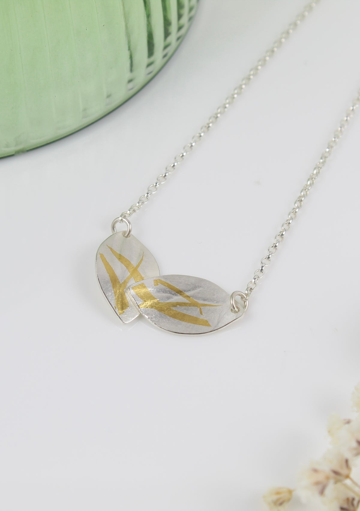 Double Silver Seagrass Necklace