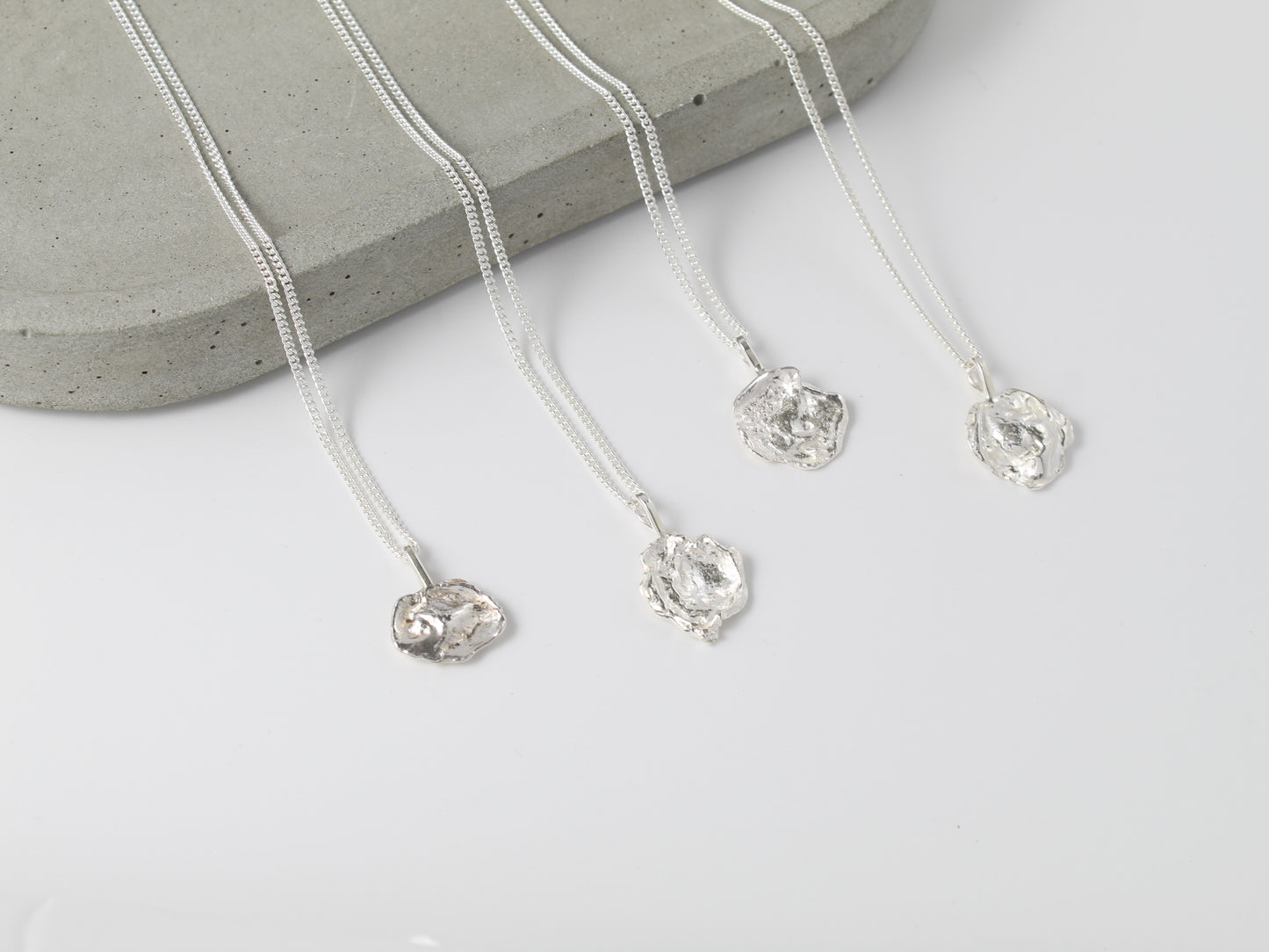 Unique Water Cast Sterling Silver Pendant