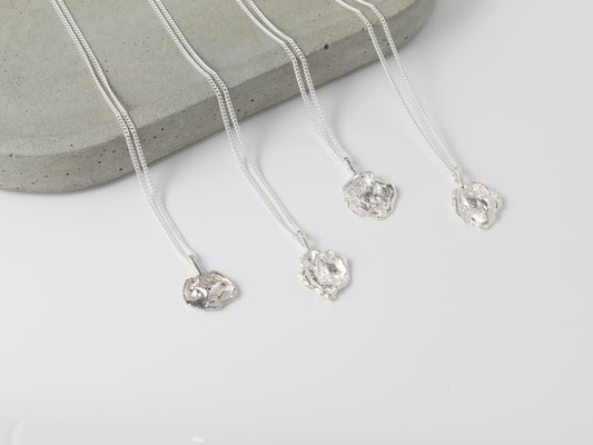 Unique Water Cast Sterling Silver Pendant