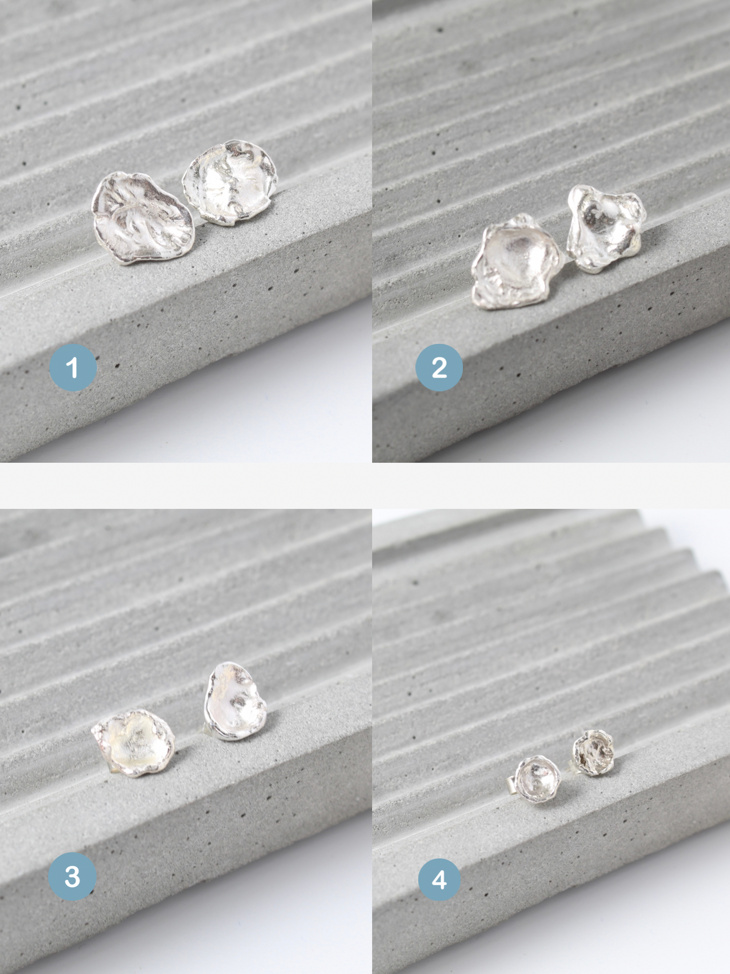 Unique Oyster Silver Stud Earring