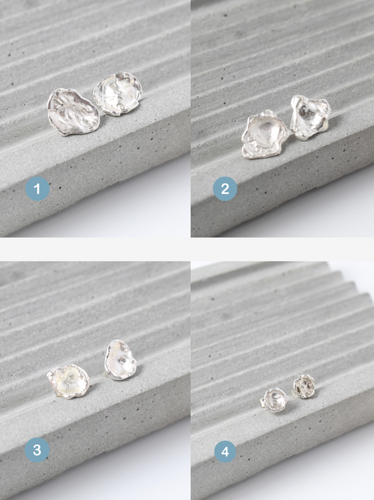Unique Oyster Silver Stud Earring