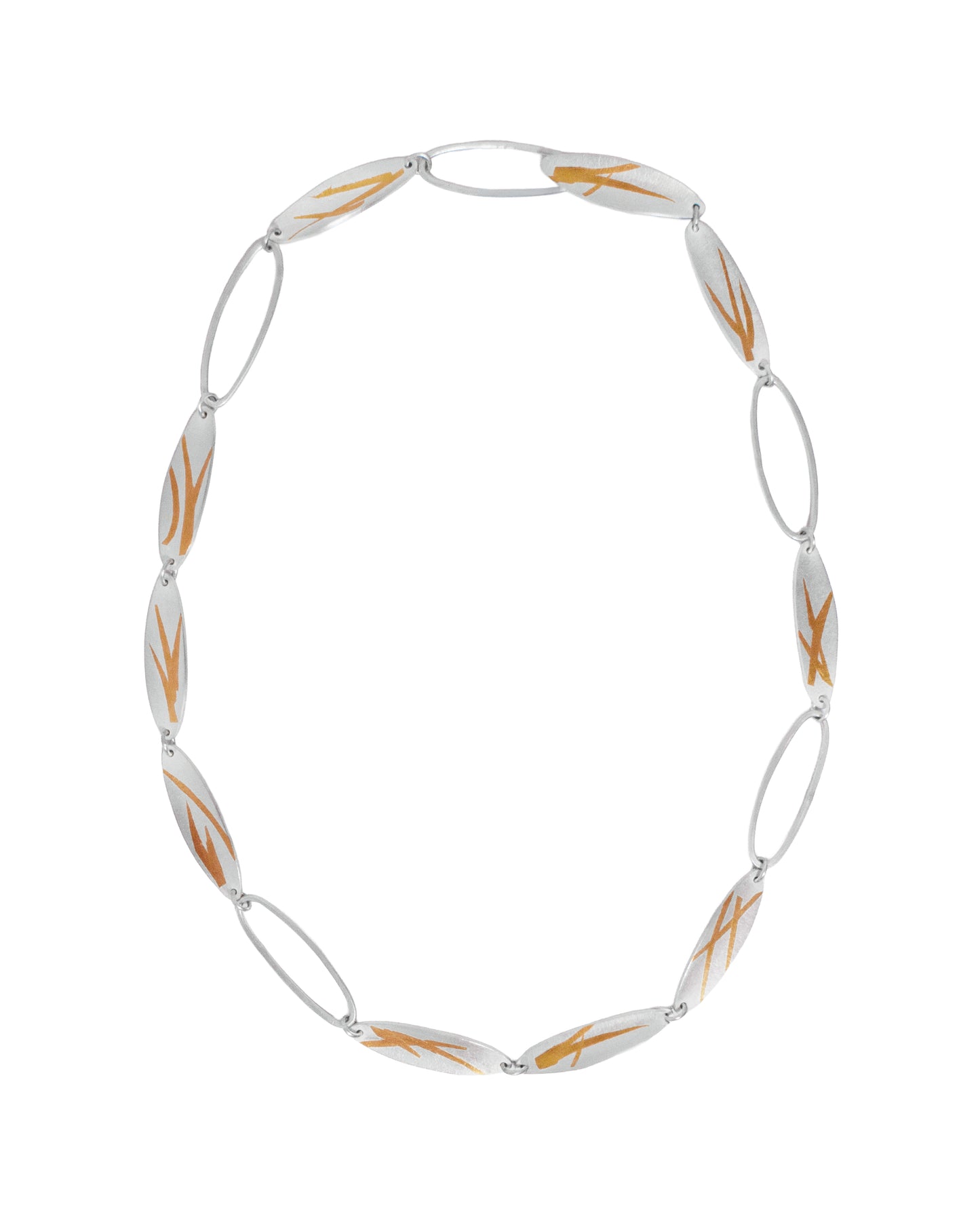 Sterling Silver and Gold Olive Necklace