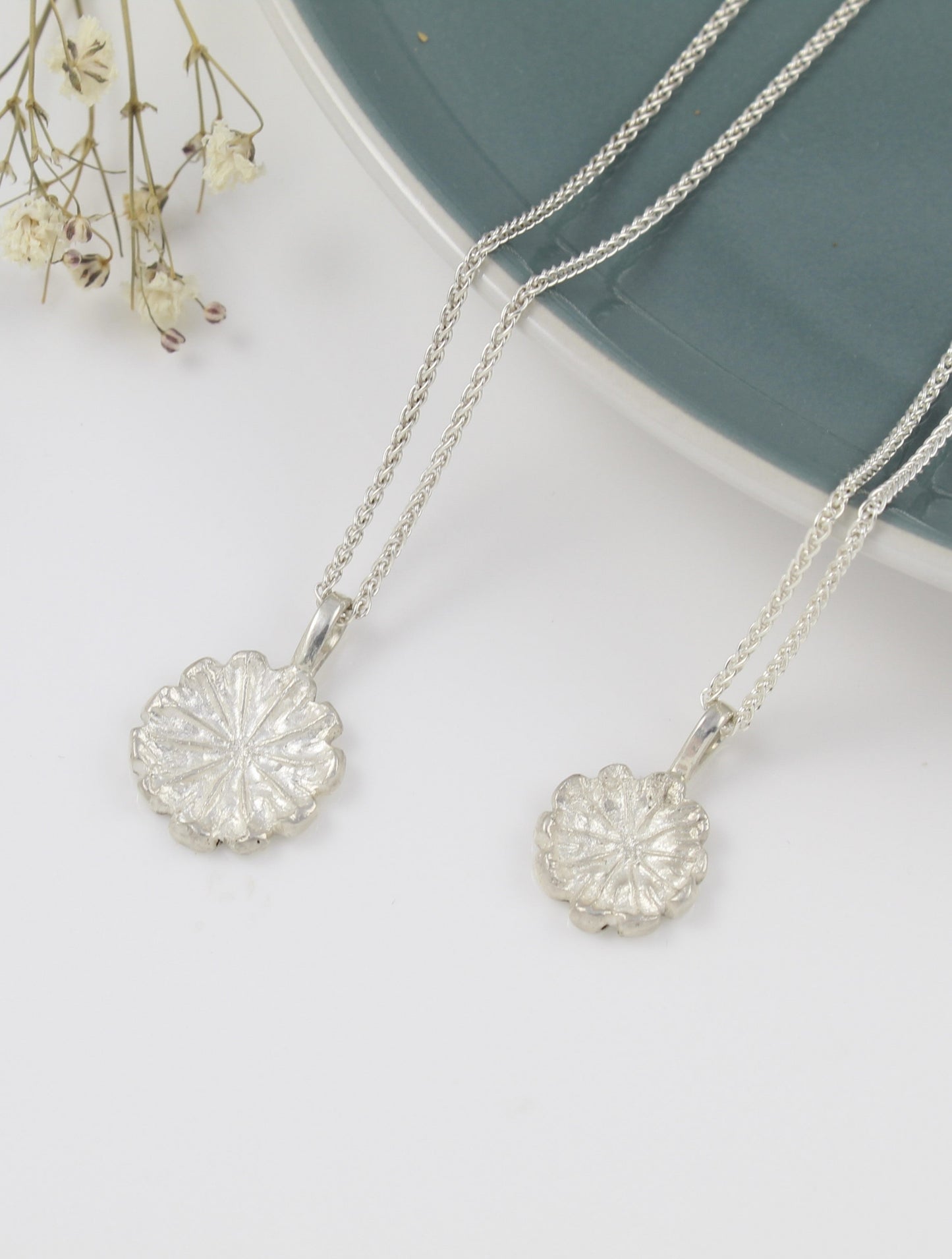 Silver Poppy Pendant