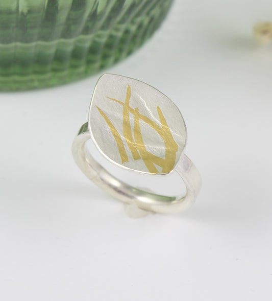 Silver Seagrass Ring
