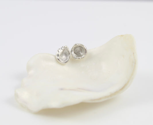 Oyster Silver Stud Earring